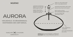 Hadeland Glassverk Aurora Oljelampe Klar