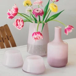 Hadeland Glassverk Dugg Lyslykt 8,5cm Rosa