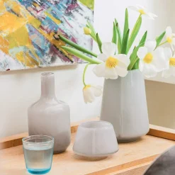 Hadeland Glassverk Dugg Vase 21cm Grå