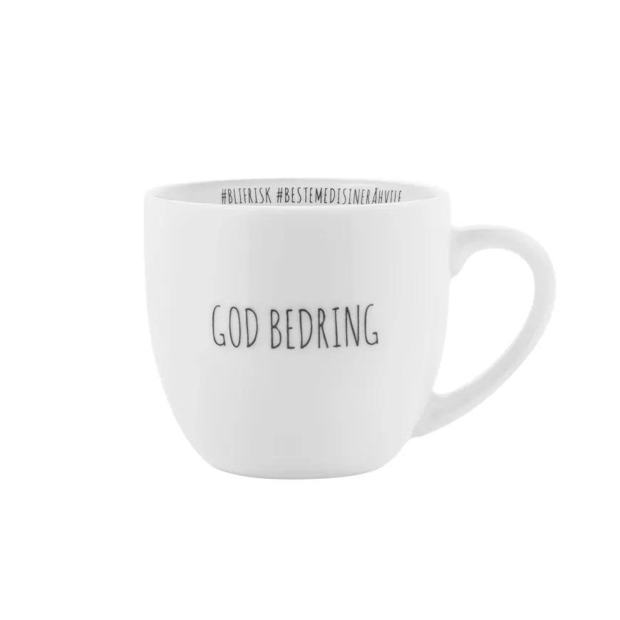 Porsgrund Porselænsfabrik Hashtag God Bedring Krus 38cl