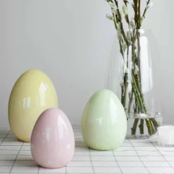 Seasons Easter Collection Egg m/Blomster 11cm Rosa